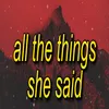 About All the Things She Said Song