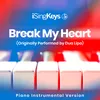 Break My Heart (Lower Key - Originally Performed by Dua Lipa)