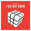 About I Did Not Know Song