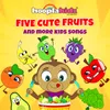 Five Cute Fruits Jumping on the Bed