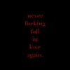 About Never Fucking Fall in Love Again Song