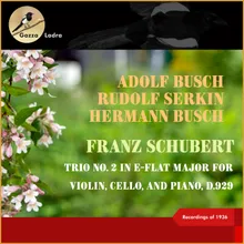 Schubert: Trio No. 2 In E-Flat Major for Violin, Cello, and Piano, D.929, III. Scherzo (Allegro Moderato)