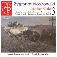 Trois pièces pour violon et piano, Op. 24: I. Chanson ancienne