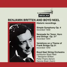 Serenade for Tenor, Horn and Strings, Op. 31: Nocturne