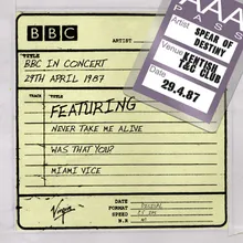 Strangers In Our Town BBC In Concert - 29th Apr 1987