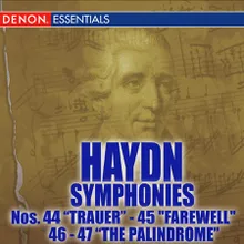 Haydn Symphony No. 45 in F-Sharp Minor "Farewell": III. Menuet: Allegretto