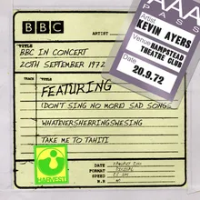 (Don't Sing No More) Sad Songs BBC In Concert
