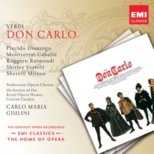 Don Carlo, Act 2 Scene 2: No. 7, Scena, Terzettino dialogato, "La Regina!" (Dame, Eboli, Elisabetta, Tebaldo, Rodrigo)