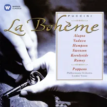 La Bohème, Act 2: "Beviam ... Ch'io beva del tossico!" (Mimì, Rodolfo, Marcello, Schaunard, Colline, Chorus, Alcindoro, Musetta)