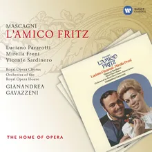 L'amico Fritz, Act 1 Scene 3: "Chi mai sarà?" (Hanezò, Fritz, David, Federico, Suzel, Beppe)