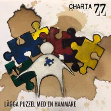 Lägga Puzzel Med En Hammare