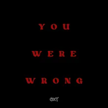 You Were Wrong