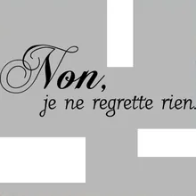 Non, Je Ne Regrette Rien