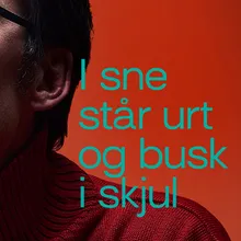 I sne står urt og busk i skjul