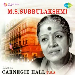 M.S. Subbulakshmi Live At Carnegie Hall