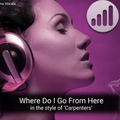Where Do I Go from Here (in the style of 'Carpenters') [Karaoke Version]