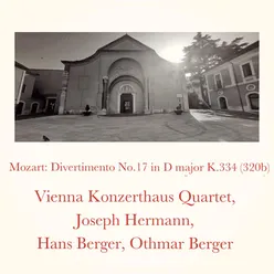 Mozart: Divertimento No.17 in D major K.334 (320b)