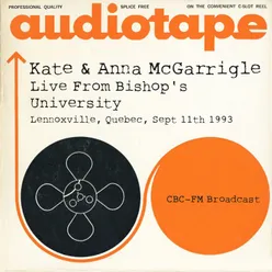 Live From Bishop's University, Lennoxville, Quebec, Sept 11th 1993 CBC-FM Broadcast