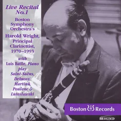 Clarinet Sonatina, H. 356: II. Andante Recorded Live