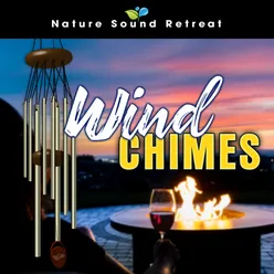 Evening Deep Tone Wind Chime Ambience - Crickets, Running Water & Fireplace Sounds (Loopable)