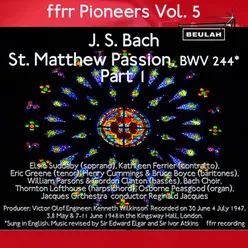 St. Matthew Passion, BWV 244, Pt. 1: Duet and Chorus, Behold My Saviour