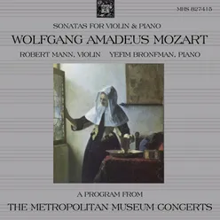 Violin Sonata in G Major, K. 301: I. Allegro con spirito Recorded Live at the Grace Rainey Rodgers Auditorium at the Metropolitan Museum of Art, 1983