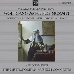 Violin Sonata in A Major, K. 526: I. Allegro molto Recorded Live at the Grace Rainey Rodgers Auditorium at the Metropolitan Museum of Art, 1983