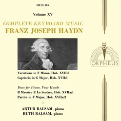 Il Maestro e Lo Scolare, Hob. XVIIIa.1: I. Andante con Variazioni Divertimento for solo harpsichord, four hands