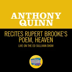 Recites Rupert Brooke's Poem, Heaven Live On The Ed Sullivan Show, April 21, 1963