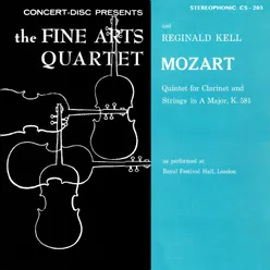 Quintet in A Major for Clarinet, 2 Violins, Viola and Violoncello, K. 581: IV. Allegretto con variazioni