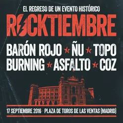 Rocktiembre Plaza de Toros de las Ventas Madrid 17 septiembre 2016