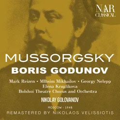 Boris Godunov, IMM 4, Prologue: "Skorbit dúsha!" (Boris, Chorus)