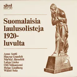 Suomalaisia laulusolisteja 1920-luvulta