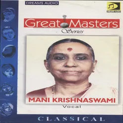 Great Masters- Series Mani Krishnaswami