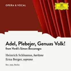 Verdi: Simon Boccanegra: Adel, Plebejer, Genuas Volk! Sung in German