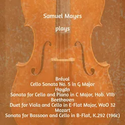 Sonata for Bassoon and Cello in B-Flat Major, K. 292 (196c): II. Andante