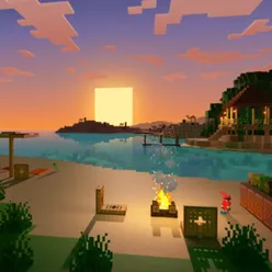 Minecraft Soothing Scenes: Relaxing Beach Escape