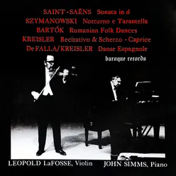 Works By Saint-Saëns, Szymanowski, Bartok & Kreisler