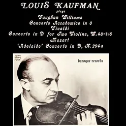 Louis Kaufman Plays Vaughan Williams, Vivaldi & Mozart Concertos