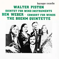 Piston: Quintet For Wind Instruments - Weber: Consort For Winds