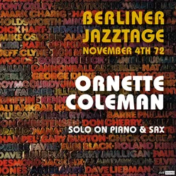 Ornette Coleman Live Berliner Jazztage November 4th. 1972 (Restauración 2023)