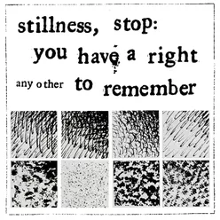 stillness, stop: you have a right to remember